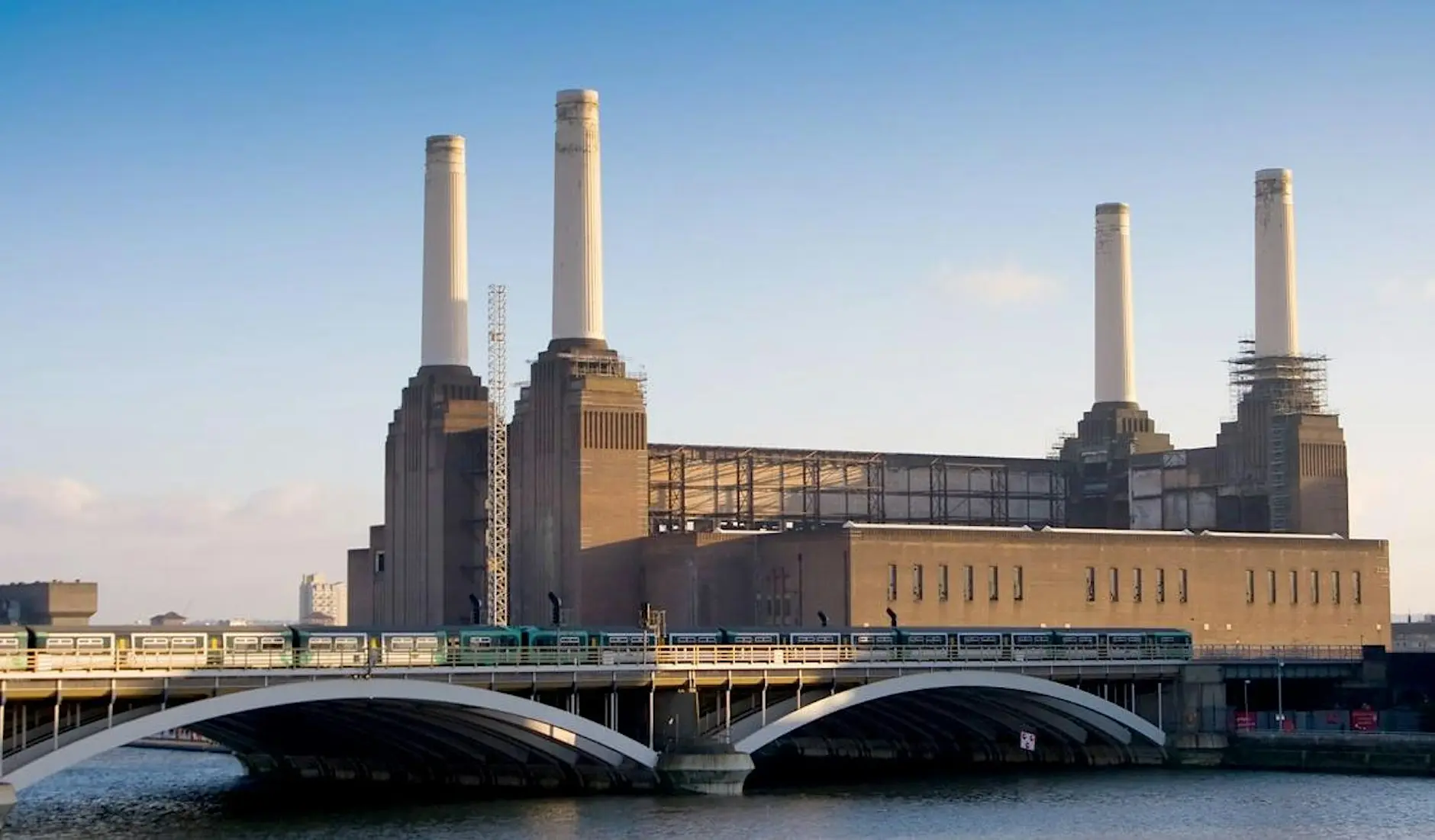 Battersea Power Station across the Thames